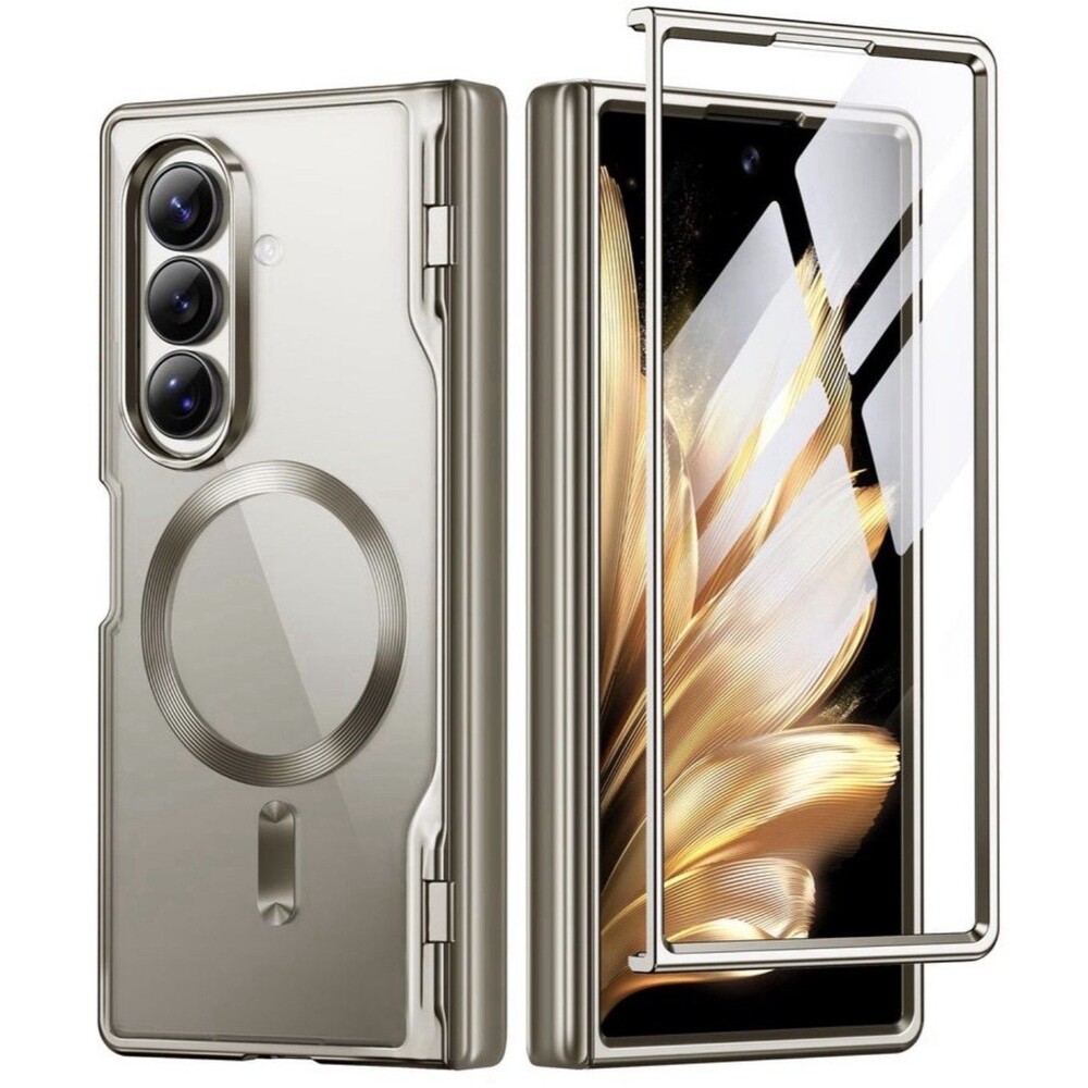 for Galaxy Z Fold 7 MagSafe Shockproof Case, Built-In Screen & Hinge Protector